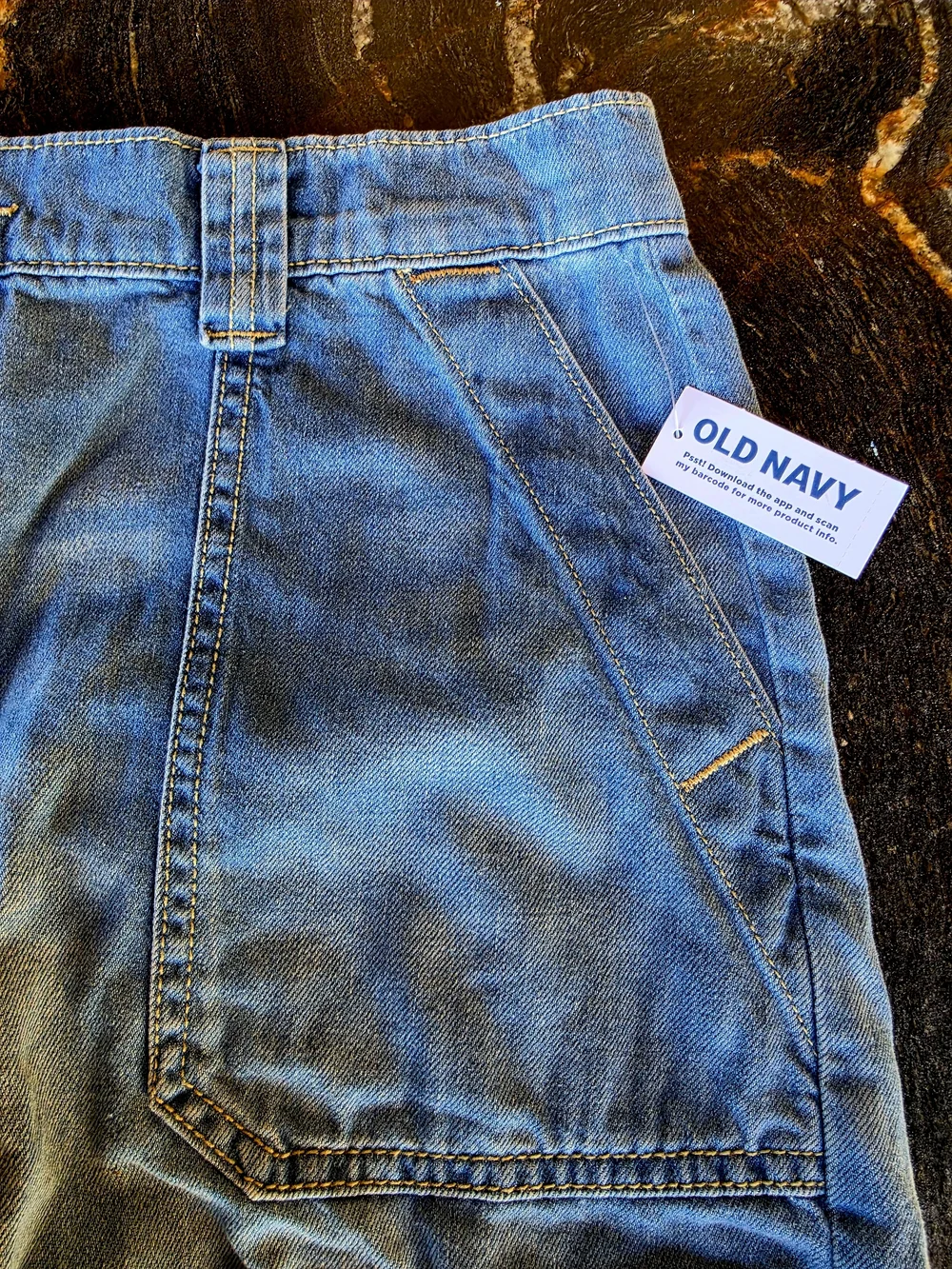 Old Navy Blue High-Rise Chino Shorts - Picture 5 of 6